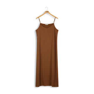 point aline satin slip dress