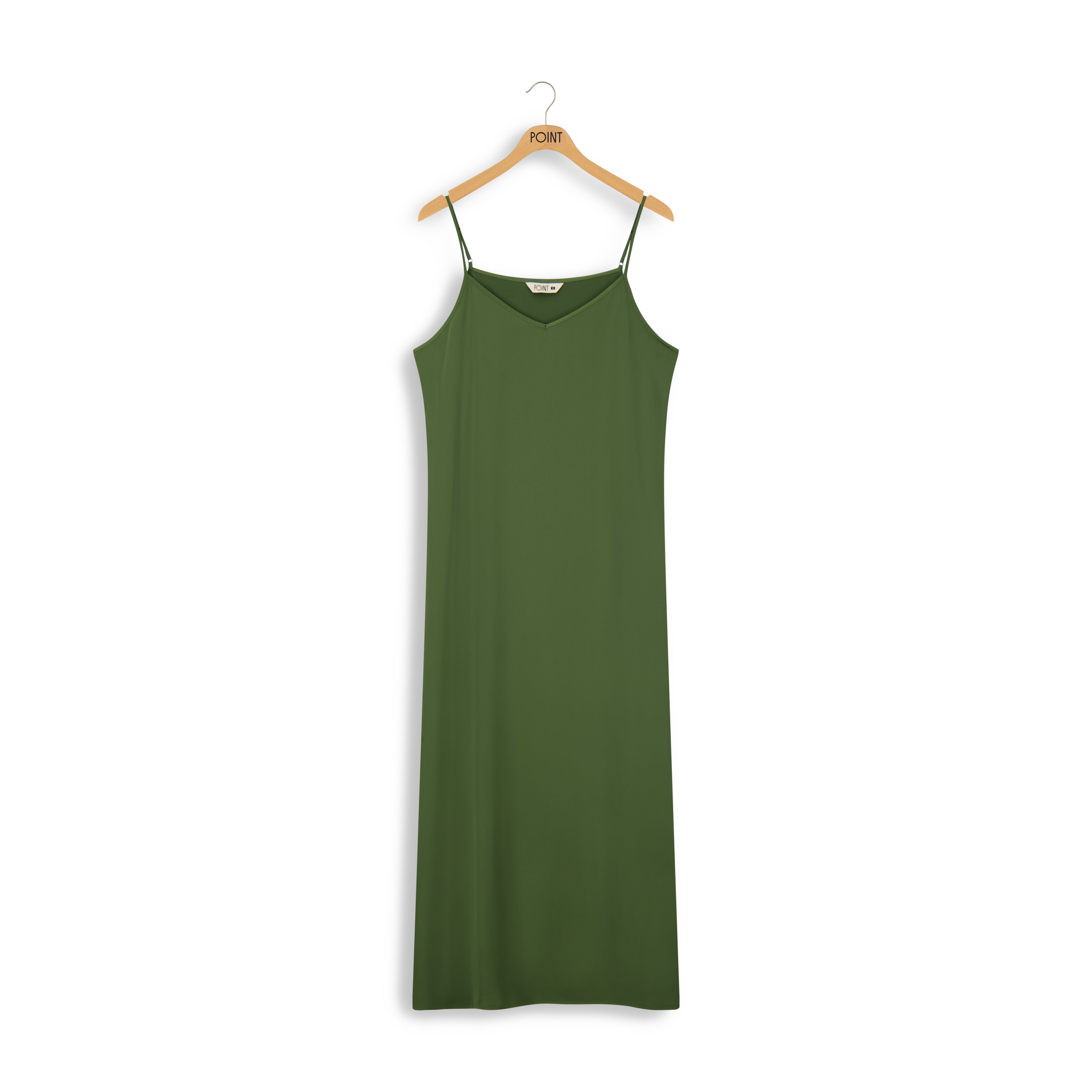 point satin slip dress Point Satin Straight Slip Dress Sheek