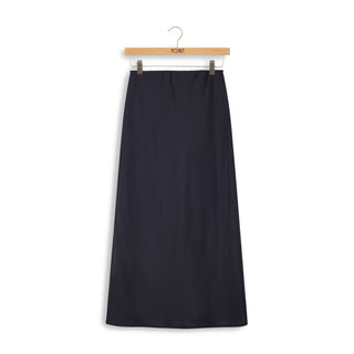 point satin slip skirt