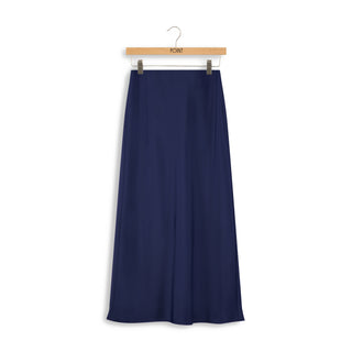 point satin slip skirt