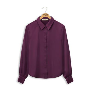 point satin blouse