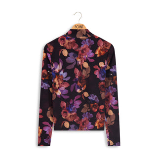 point printed mockneck