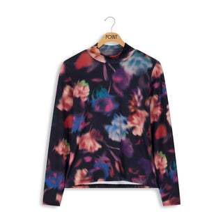 point printed mockneck