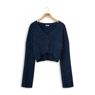 point chenille cardi