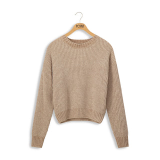 point chenille pull over