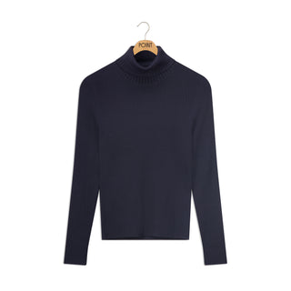 point luxe ribbed turtleneck