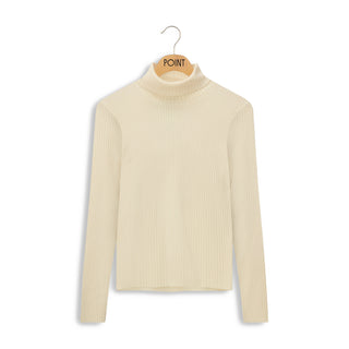 point luxe ribbed turtleneck