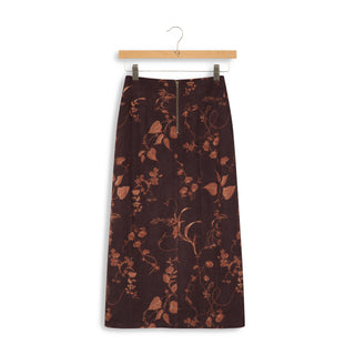 hd printed cord aline skirt