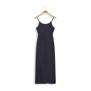 Point satin slip dress