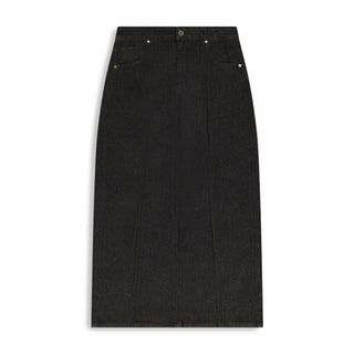 hd panel aline denim skirt