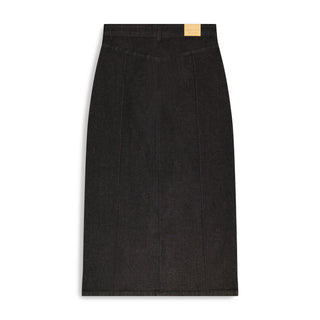 hd panel aline denim skirt