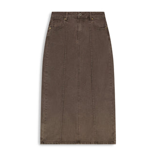 hd panel aline denim skirt