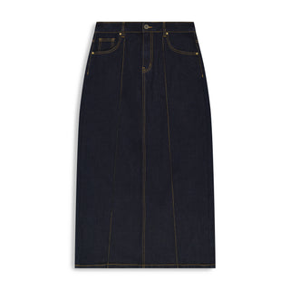 hd panel aline denim skirt