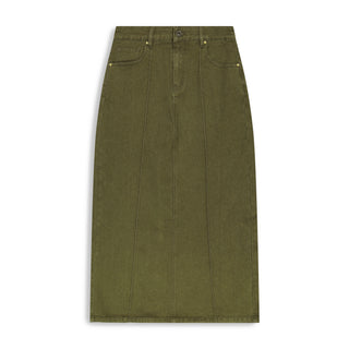 hd panel aline denim skirt