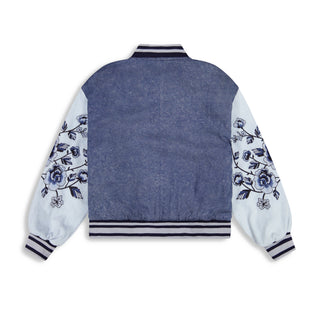 hd embroidered sleeve bomber jacket