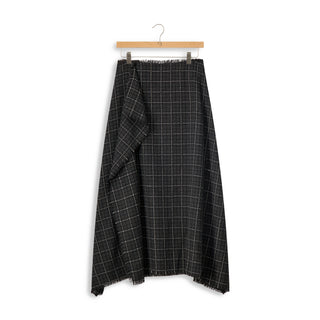 ofd asymmetrical plaid skirt