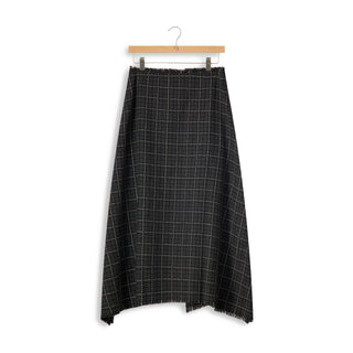 ofd asymmetrical plaid skirt