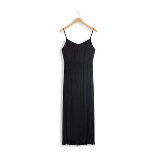 element sleeveless plisse dress black