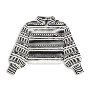 km mixed striped sweater