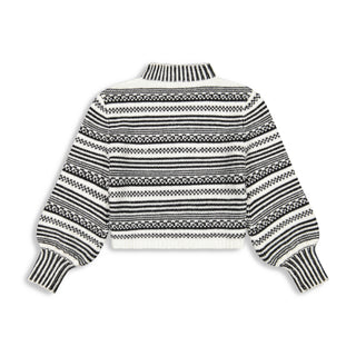 km mixed striped sweater