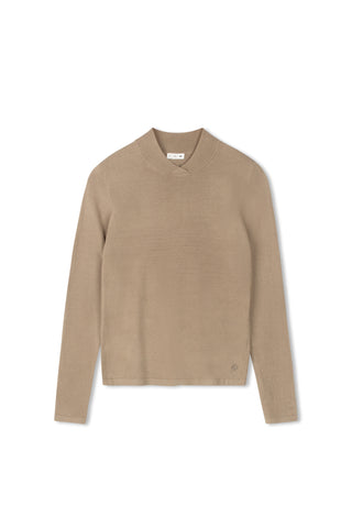 Point Knit Mandarin Top