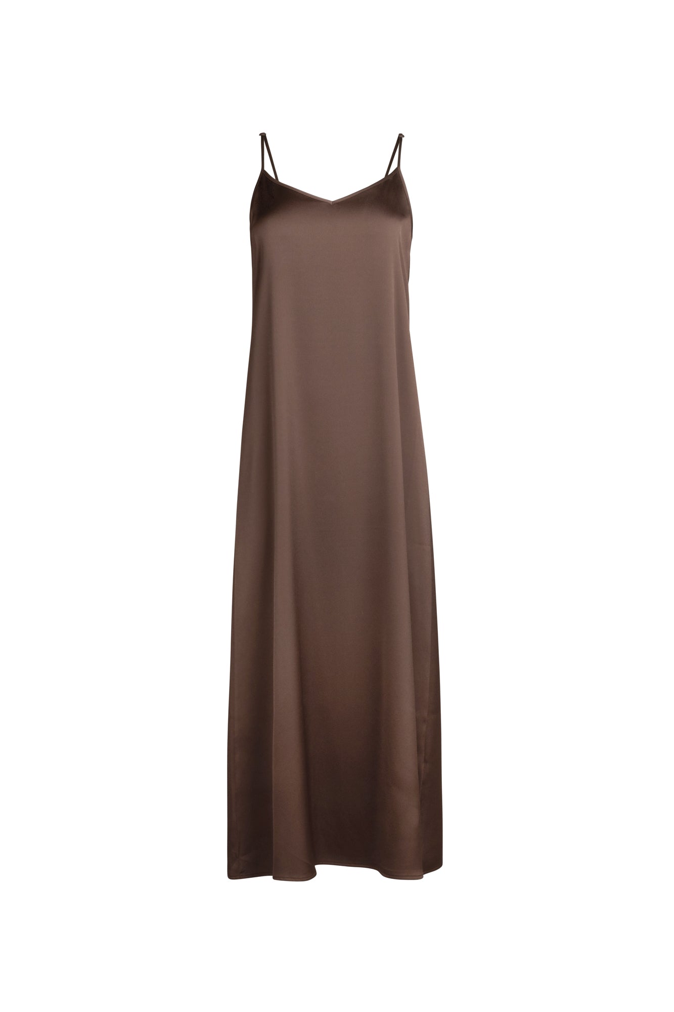 Point Satin A-line Slip Dress The Gallery Collection Point Satin A-line Slip Dress The Gallery Collection