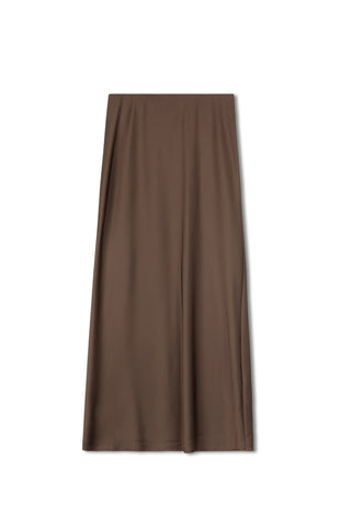 Point Satin Straight Skirt