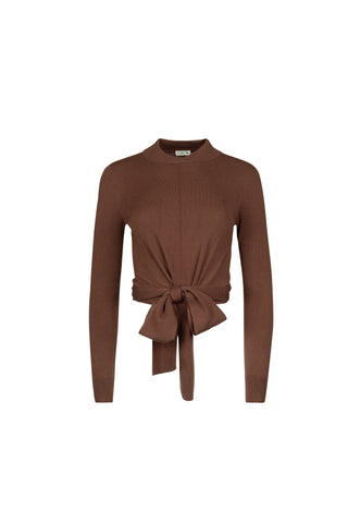 Point Mandarin Wrap Top