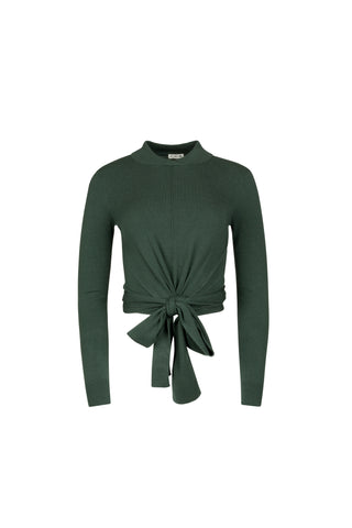 Point Mandarin Wrap Top