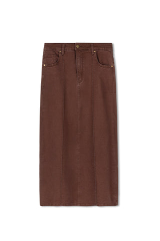 HD Paneled Aline Denim Skirt
