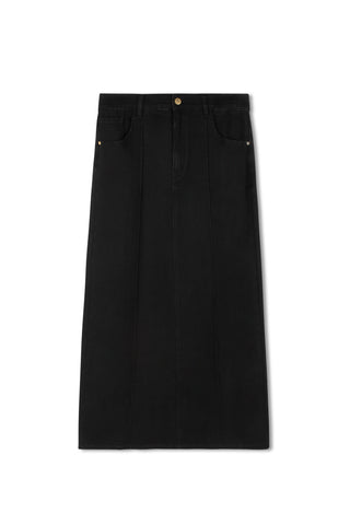 HD Paneled Aline Denim Skirt