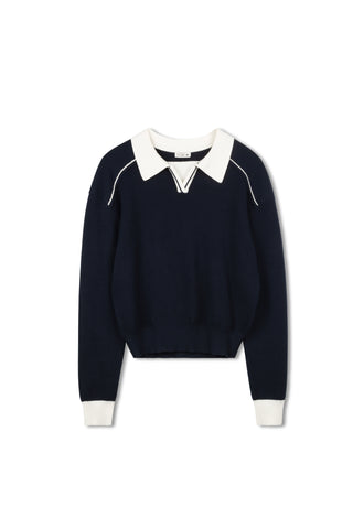 Point Polo Sweater