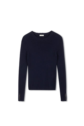 Point Scallop Knit Sweater