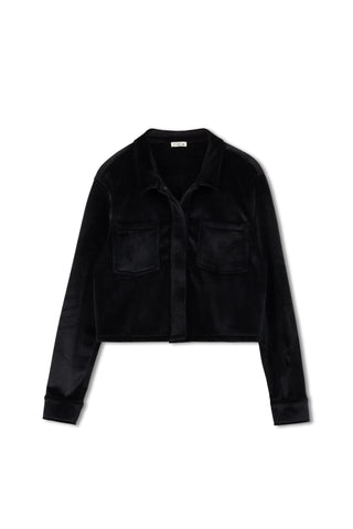 Point Ribbed Velour Jacket