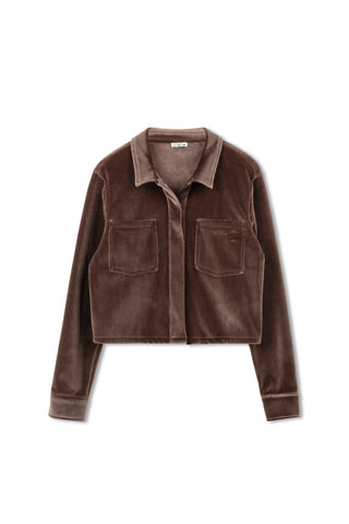 Point Ribbed Velour Jacket