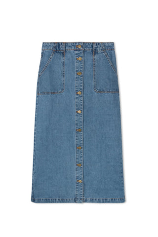 HD Button Front Pocket Skirt