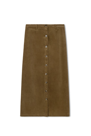 HD Button Front Corduroy Skirt