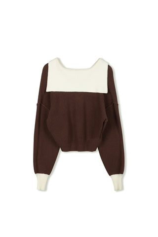 Point Chunky Knit Sailor Sweater