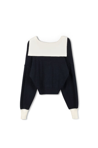Point Chunky Knit Sailor Sweater