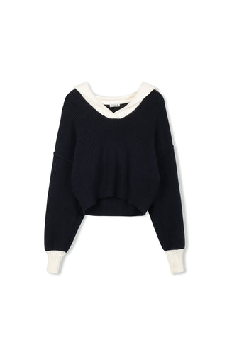 Point Chunky Knit Sailor Sweater