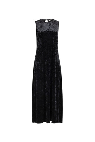 Point Velvet Column Dress