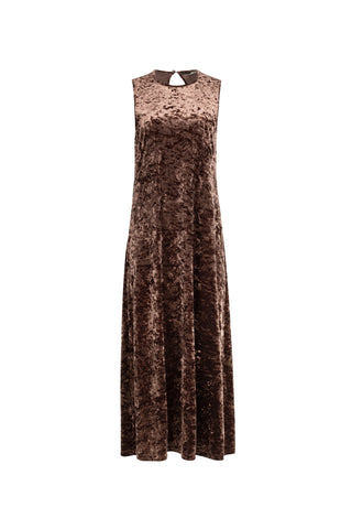 Point Velvet Column Dress