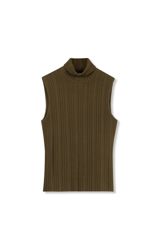 Point Sleeveless Turtleneck
