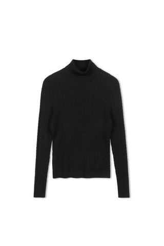 Cinnamon Cable Turtleneck