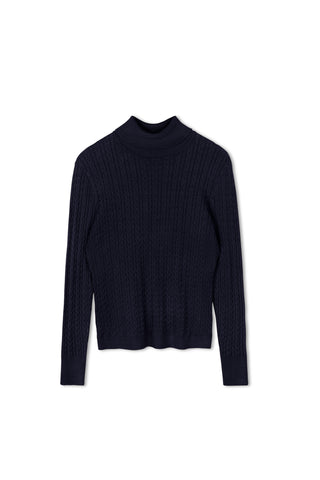 Cinnamon Cable Turtleneck