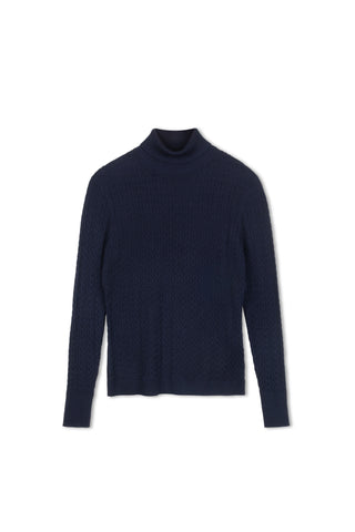 Cinnamon Cable Turtleneck