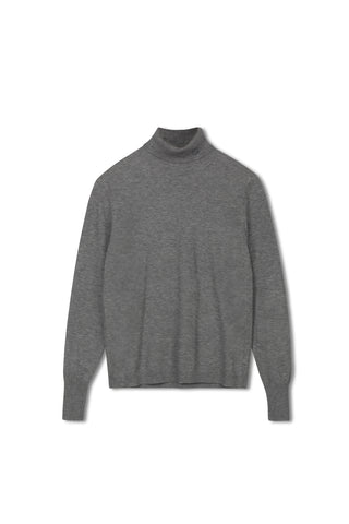 point classic turtleneck sweater - CHOCOLATE