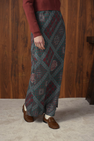 point brushed a-line skirt