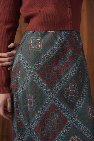 point brushed a-line skirt
