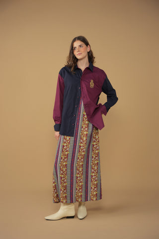 point brushed a-line dress